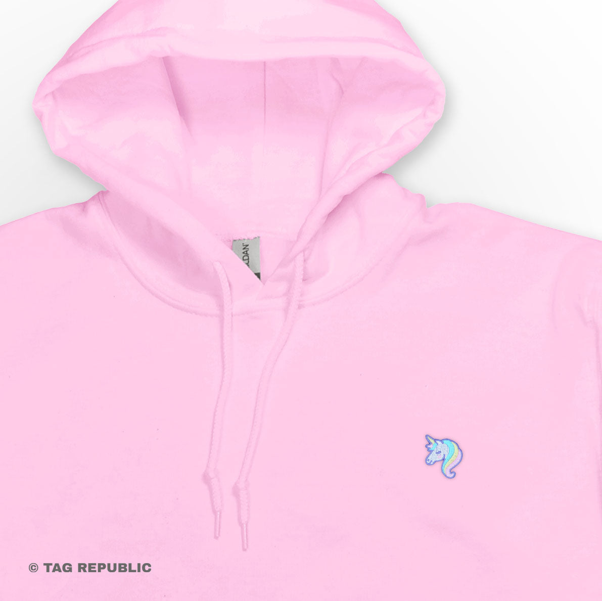 Unicorn - collegehuppari, brodeerattu merkki