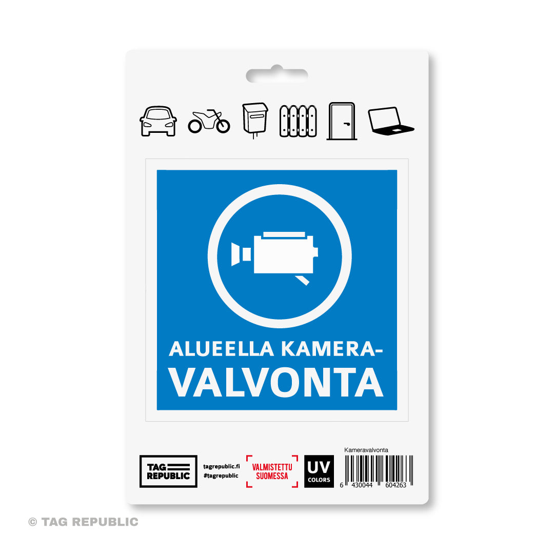 Kameravalvonta - huomiotarra, vinyylitarra
