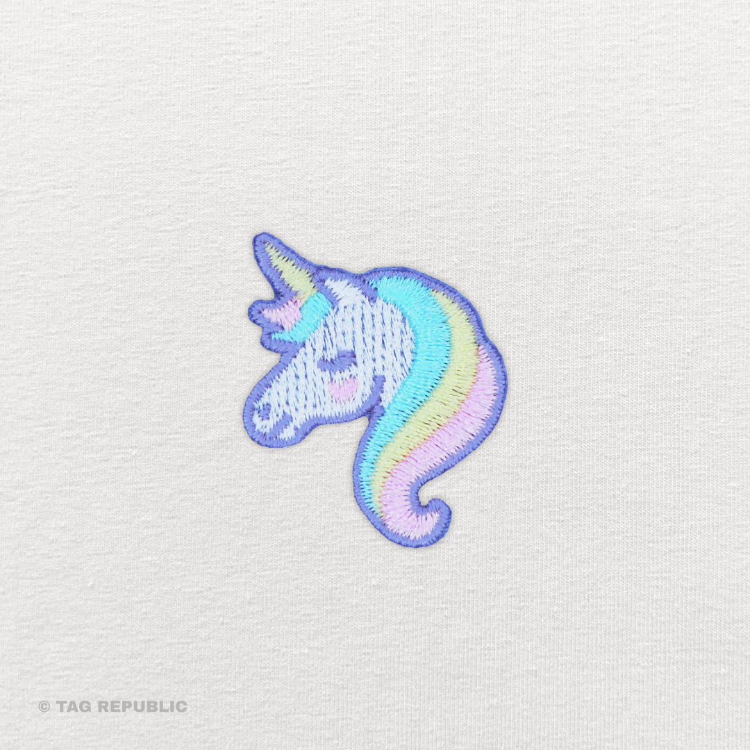 Unicorn - collegehuppari, brodeerattu merkki