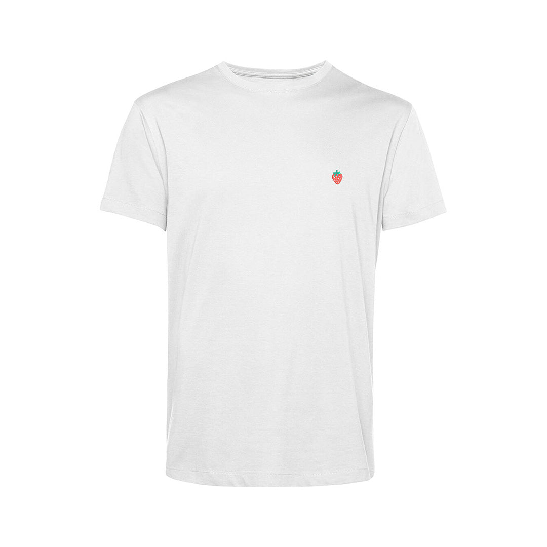 Mansikka - t-paita, brodeerattu merkki