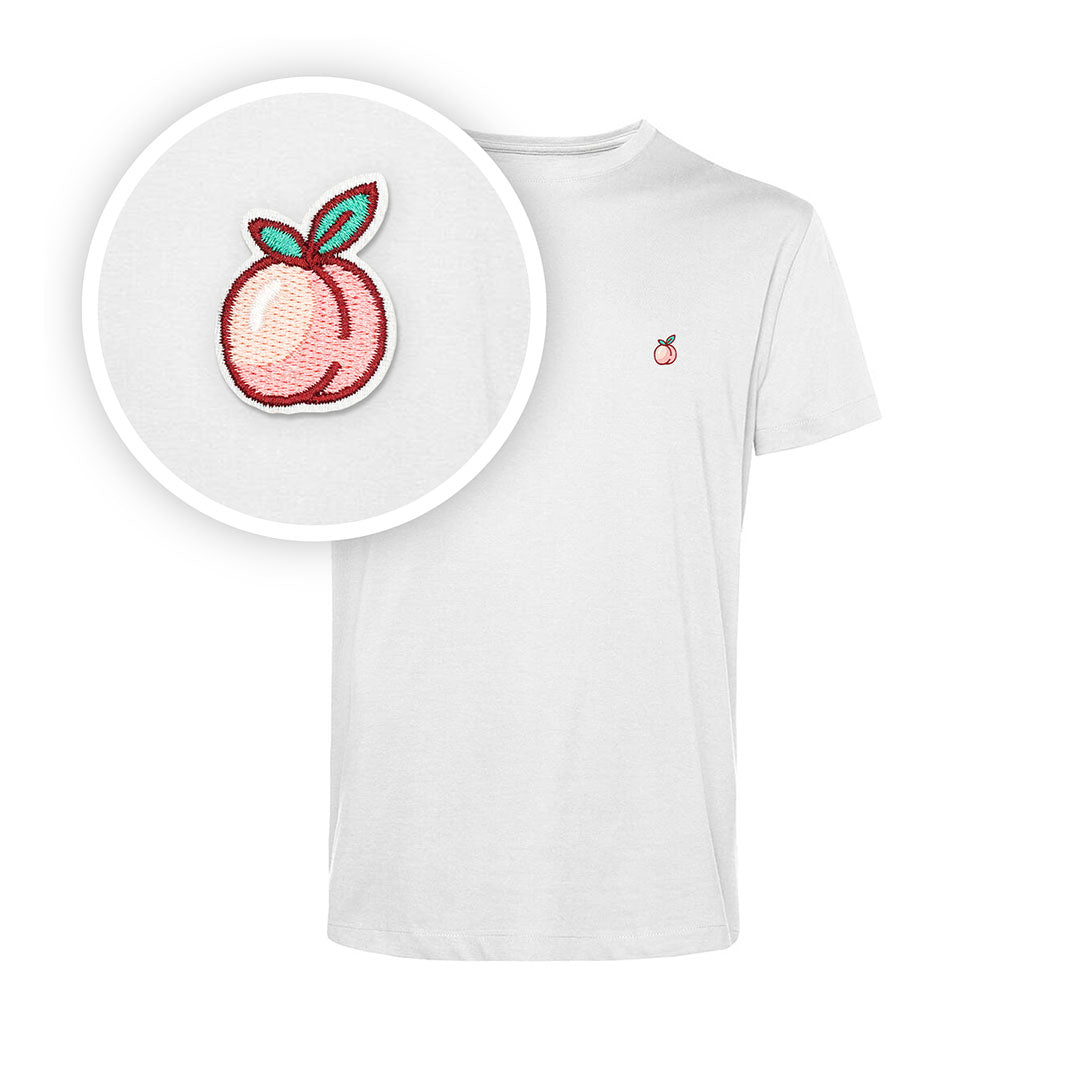 Persikka - t-paita, brodeerattu merkki