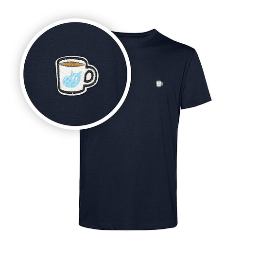 Kahvimuki - t-paita, brodeerattu merkki