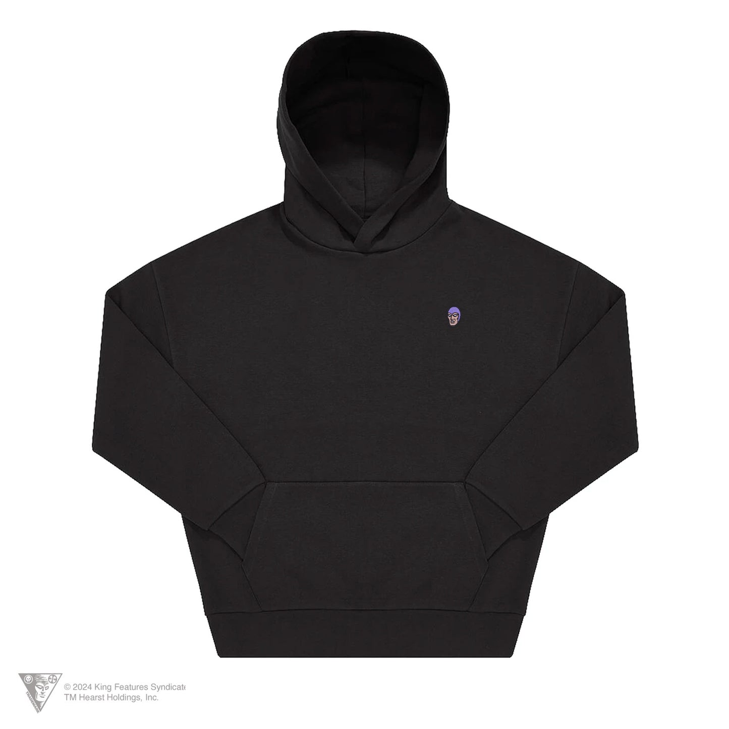 Mustanaamio - collegehuppari, brodeerattu merkki