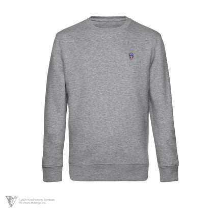 Mustanaamio - collegepaita, brodeerattu merkki