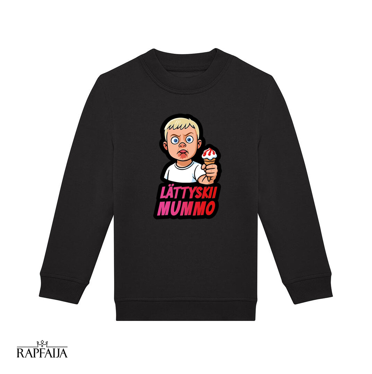 Lättyskii Mummo - lasten ja nuorten collegepaita